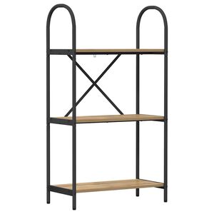 vidaXL Bookshelf 3-Tier 60 x 30 x 109 cm Engineered wood Artisan Oak