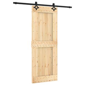vidaXL Sliding Door 80 x 210 cm Solid Pine Wood (Untreated)