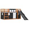 vidaXL Bunk Bed without Mattress with Slide White and Black 90x200 cm