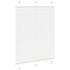 vidaXL Pleated Blind White 105x150 cm Fabric Width 104.4 cm Polyester