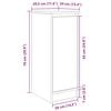 vidaXL Shoe Cabinet Old Wood 29.5x34x76 cm Engineered Wood