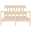 vidaXL Bed Frame without Mattress Double Solid Wood Pine