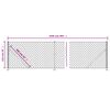 vidaXL Chain Link Fence with Flange Green 1.1x25 m