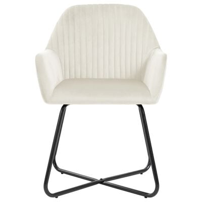 vidaXL Dining Chairs 6 pcs Cream Velvet