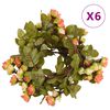 vidaXL Flower Garlands 6 pcs Sunset Red 215 cm