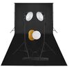 vidaXL Photo Studio Kit with Lights. Backdrop and Reflector