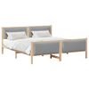 vidaXL Bed Frame with Headboard Light Grey 200 x 200 cm Fabric