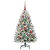 vidaXL Artificial Christmas Tree Green and White 120 cm PVC and Metal