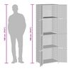 vidaXL Garden Storage Cabinet Grey 59x40x180 cm Poly Rattan
