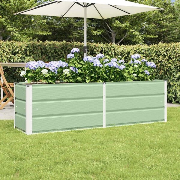 vidaXL Planter Green 160 x 40 x 45 cm Steel