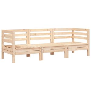 vidaXL Garden Sofa 3-Seater Solid Wood Pine