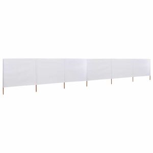 vidaXL Wind Screen | White | Non-woven fabric, wooden pole | 800 x 80 cm