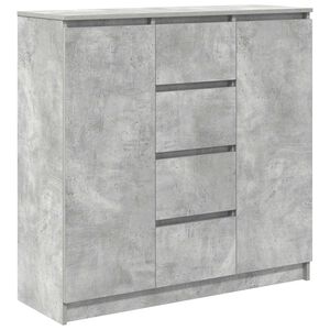 vidaXL Sideboard with Drawers Concrete Grey 100.5x35x98.5 cm Engineered Wood