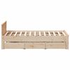 vidaXL Bed Frame without Mattress with Headboard 140x190 cm Solid Wood Pine