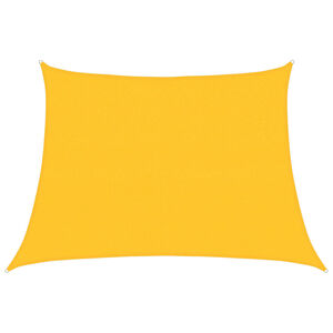 vidaXL Sunshade Sail 160 g/m&sup2; Trapezium Yellow 4/5x3 m HDPE