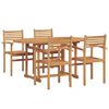 vidaXL Garden Dining Set 5 pcs Natural Solid Acacia Wood