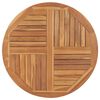 vidaXL Tabletop | Natural Teak | Solid teak wood | 90 cm diameter | Durable