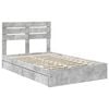 vidaXL Storage Bed Concrete Grey 135 x 190 cm Engineered Wood