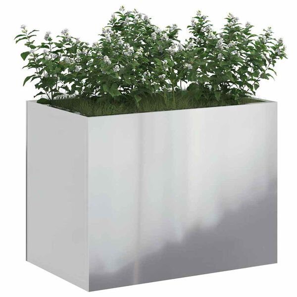 vidaXL Garden Planter Galvanised Steel 50 x 32 x 40 cm