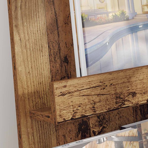 vidaXL Magazine Rack Old Wood 43 x 11 x 102 cm Engineered Wood