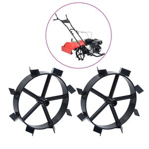 vidaXL Metal Wheels for 6.5 HP Petrol Tiller 2 pcs