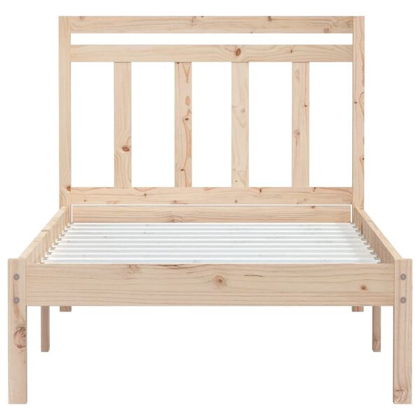 vidaXL Bed Frame without Mattress Solid Wood 100x200 cm (810007+814079)