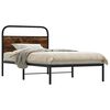 vidaXL Bed Frame Without Mattress 107x203 cm Smoked Oak Engineered Wood