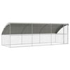 vidaXL Dog Kennel 3 pcs Silver 6 x 2 x 2 m Galvanised steel