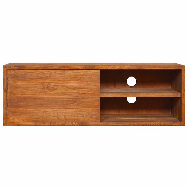 vidaXL Wall-mounted TV Cabinet 90x30x30 cm Solid Teak Wood