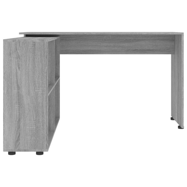 vidaXL Corner Desk Grey Sonoma Engineered Wood