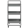 vidaXL 3-Tier Kitchen Trolley Grey 42x35x85 cm Iron and ABS