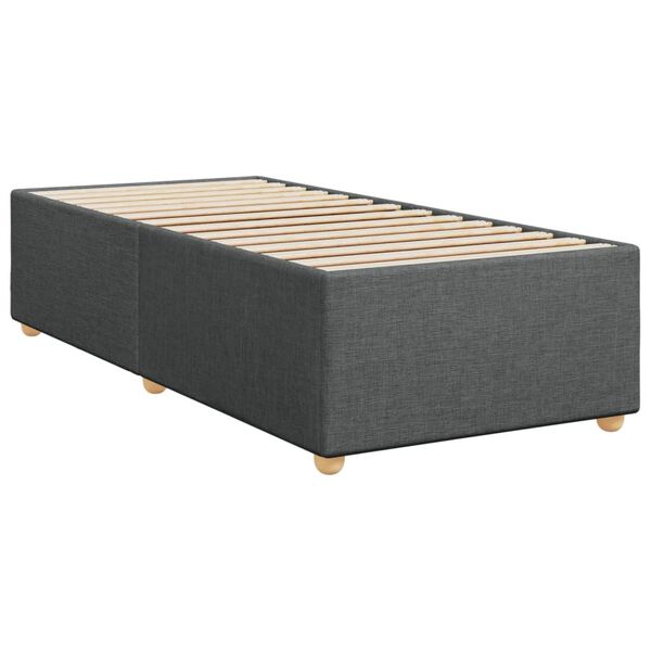 vidaXL Bed Frame without Mattress Dark Grey 100x200 cm Fabric