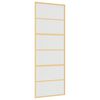 vidaXL Sliding Door Gold 76x205 cm Frosted ESG Glass and Aluminium