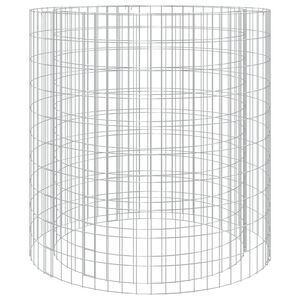 vidaXL Gabion Fire Pit &Oslash; 100 cm Galvanised Iron