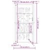 vidaXL Garden Gate Anthracite 100x200 cm Steel Bamboo Design