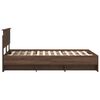 vidaXL Bed Frame with Headboard Brown Oak 120 x 123 cm Engineered Wood