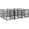vidaXL Outdoor Dog Kennel Steel 5.63 m²