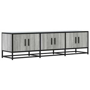 vidaXL TV Cabinet Grey Sonoma 150x35x41 cm Engineered Wood and Metal