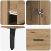 vidaXL Highboard Artisan Oak 34.5 x 34 x 180 cm Engineered Wood