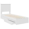 vidaXL Storage Bed with Headboard White 75 x 190 cm Engineered Wood