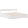 vidaXL Bed Frame without Mattress White 120x190 cm Small Double Solid Wood Pine