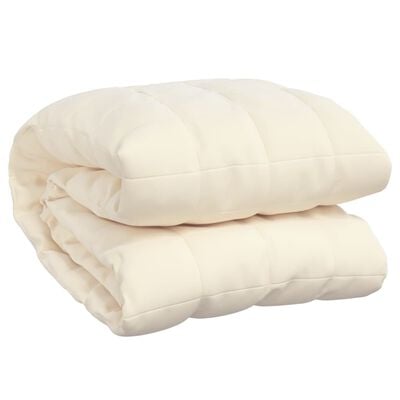 vidaXL Weighted Blanket Light Cream 220x260 cm 15 kg Fabric