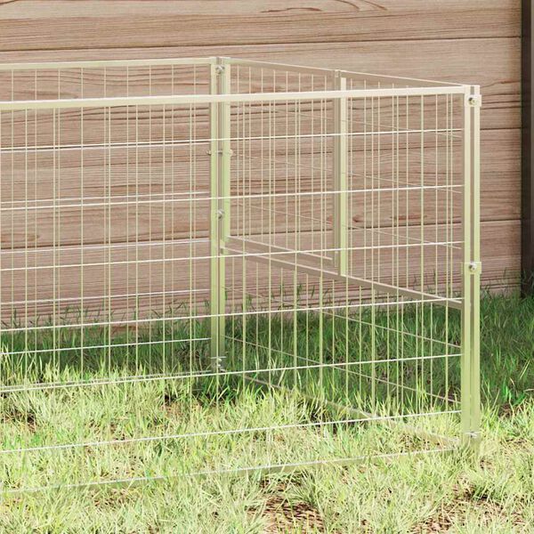 vidaXL Dog Kennel Silver 200x100x70 cm Steel