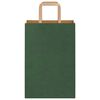vidaXL Paper Bags 250 pcs with Handles Green 21x11x31 cm