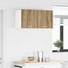 vidaXL Hanging Cabinet with Door Artisan Oak and White 40 x 31 x 40 cm