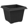 vidaXL Square Flower Pot 6 pcs Black 23 x 23 x 17.5 cm Plastic