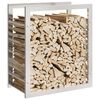 vidaXL Firewood Rack 50x28x56 cm Stainless Steel
