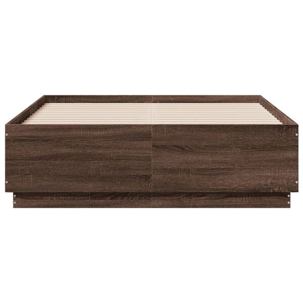 vidaXL Bed Frame without Mattress Brown Oak 120x190 cm Small Double