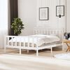 vidaXL Bed Frame without Mattress White King Size Solid Wood