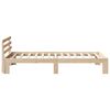 vidaXL Bed Frame with Headboard Natural 100 x 200 cm Solid Pine Wood